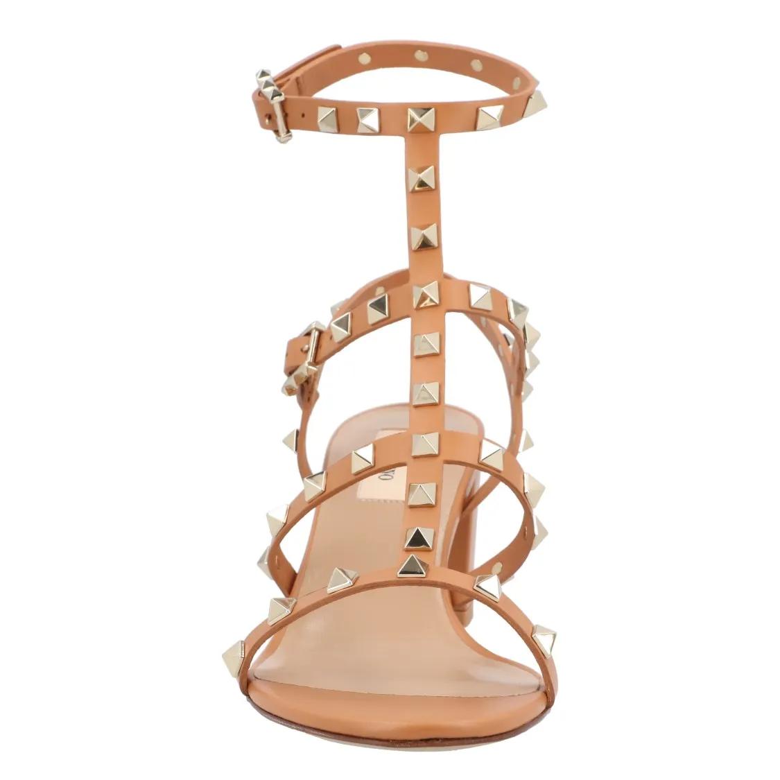 Thumbnail - Valentino Garavani Sandalen - Rockstud Sandals - Gr. 36 (EU) - in Braun - für Damen