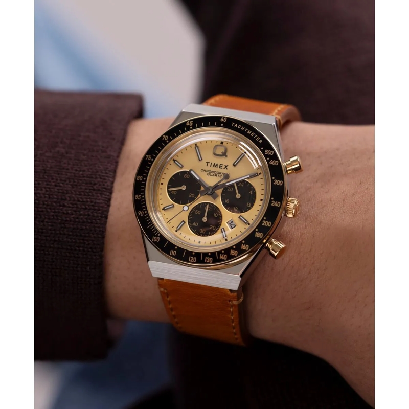 Timex Quarzuhr Quartz Analog Chronograph Q Timex® Chronograph braun(Image 6)