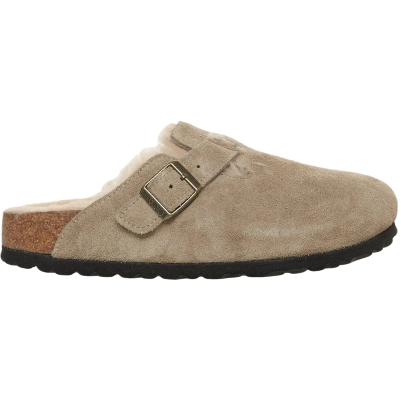 Birkenstock Loafer Clogs 'Boston Shearling' beige
