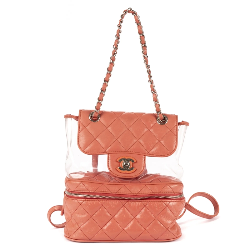 Chanel Crossbody Bag Ltd. Ed. 2018 Aquarium PVC Backpack pink