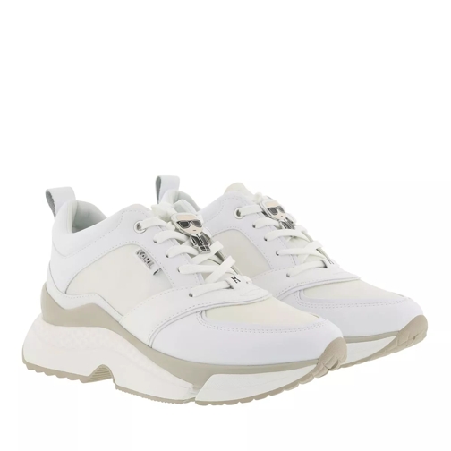 Karl Lagerfeld Aventur Lux Leather Lace Shoe White plattform sneaker