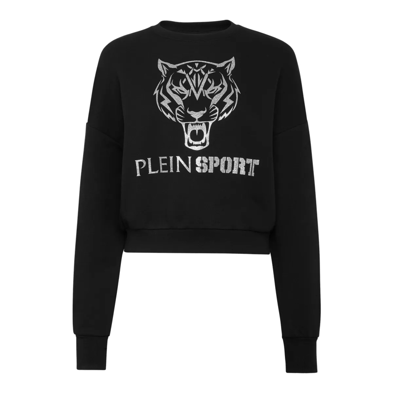 Plein Sport Top Sweatshirt Tiger schwarz
