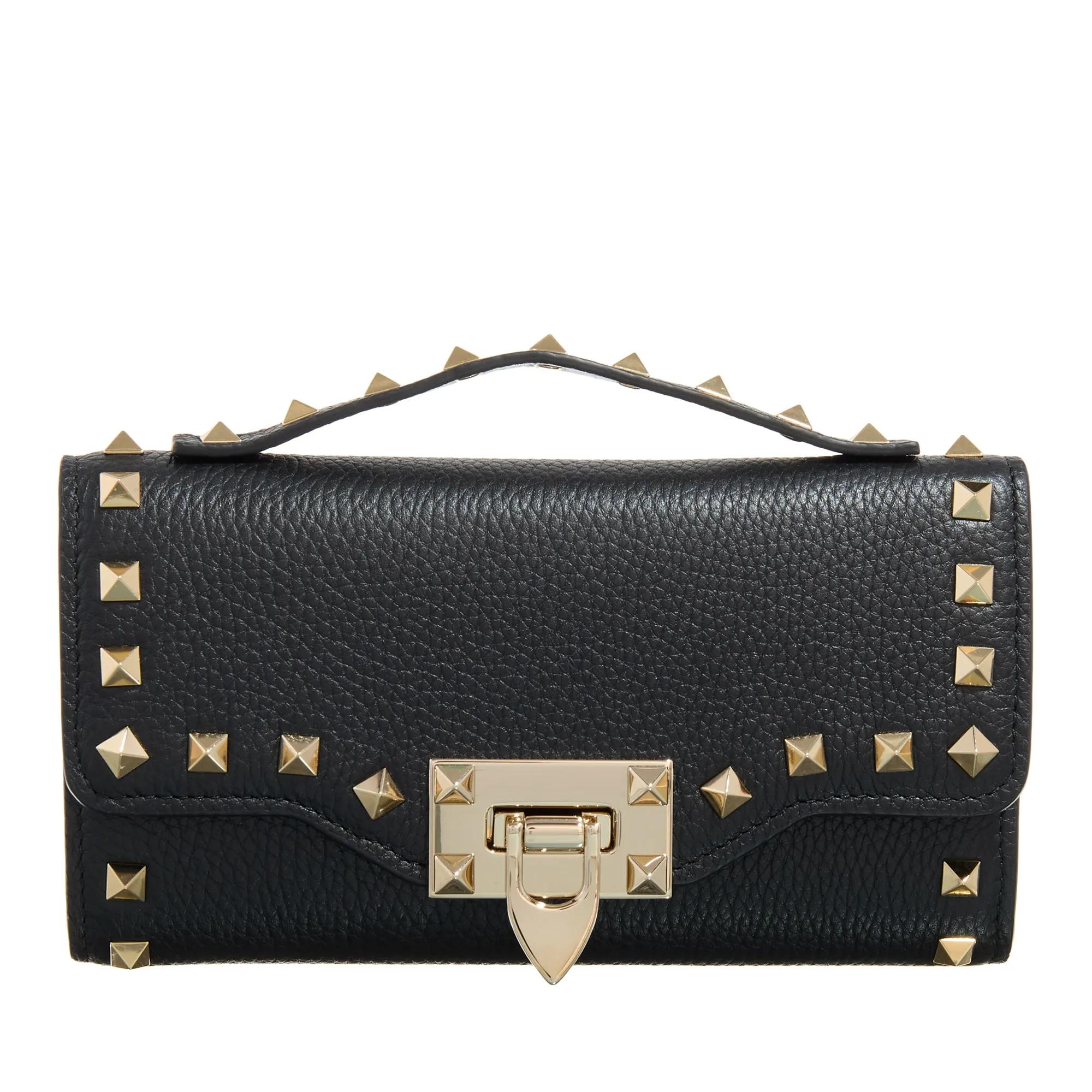 Valentino Garavani Portemonnaie - Rockstud Wallet W/Strap - Gr. unisize - in Schwarz - für Damen