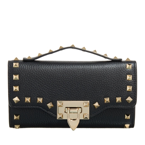 Valentino Garavani Portemonnee Aan Een Ketting Rockstud Wallet W/Strap Nero