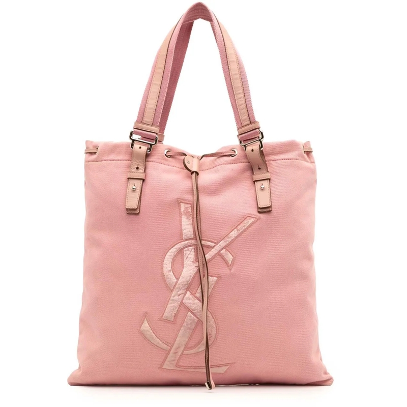 Saint Laurent Shopper Canvas Kahala Tote rose