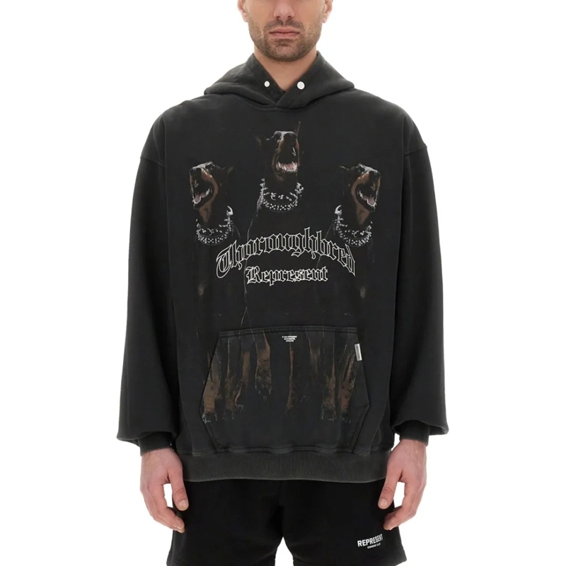 Represent  "Thoroughbred" Hoodie Black