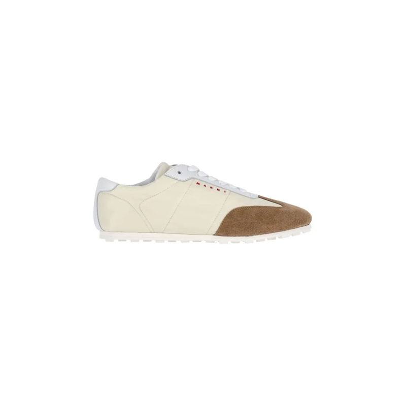 Marni Lage-top sneaker White Sneakers With Suede Accents White