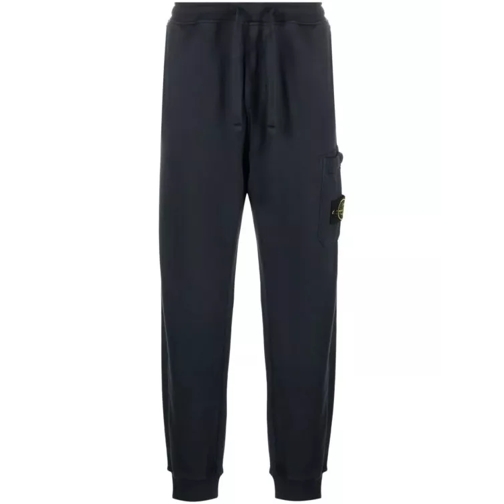 Stone Island Compass-Badge Cotton Track Pants Blue 