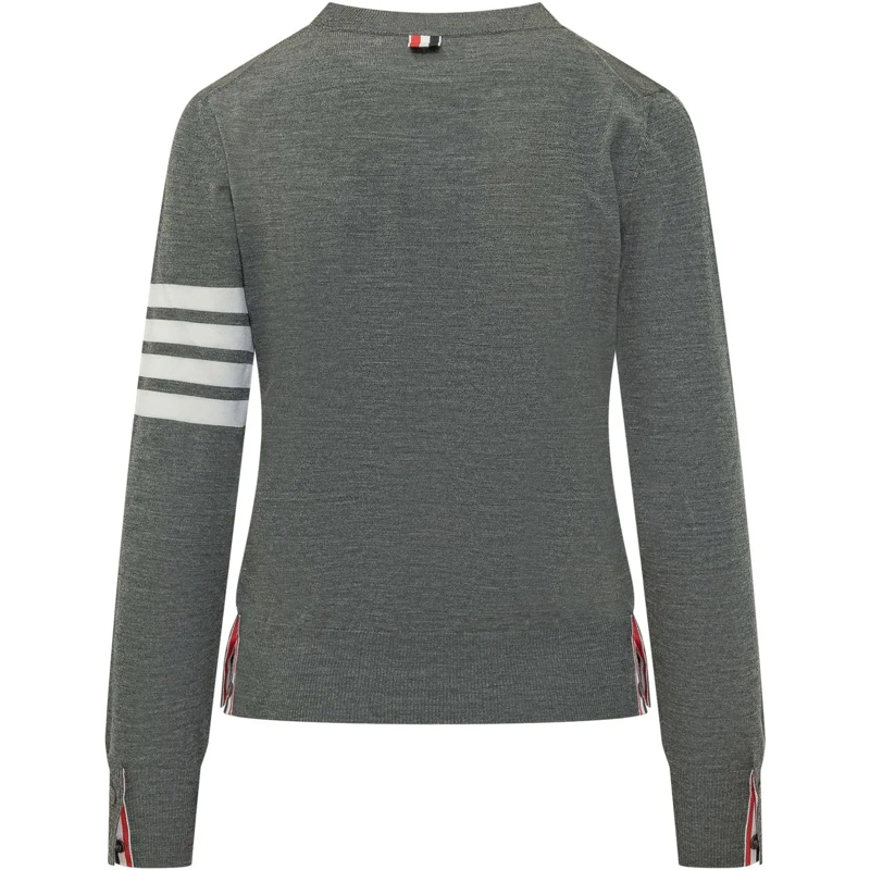Thom Browne  Pullover Relaxed Fit Con Quattro Bande dunkelgrau(Image 2)
