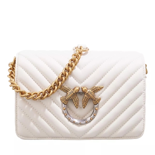 Pinko Love Click Mini  White Crossbody Bag