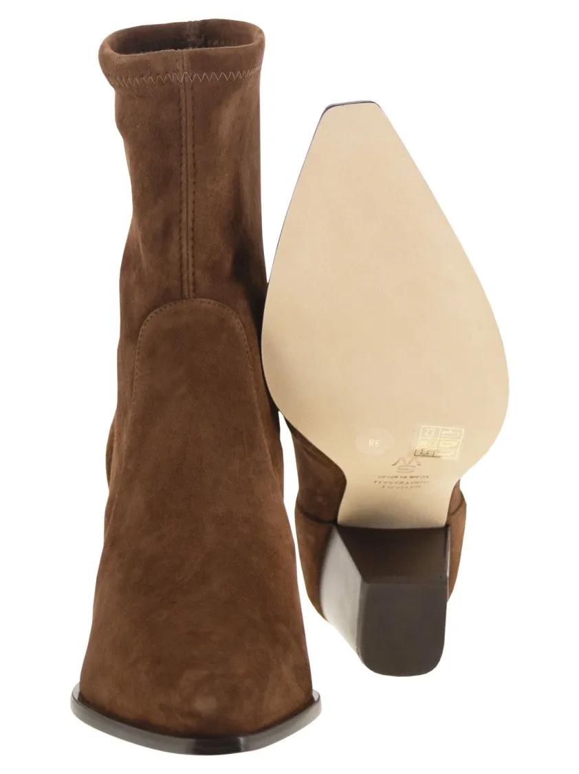 Thumbnail - Stuart Weitzman Stiefel - Jolene - Suede Ankle Boots - Gr. 39,5 (EU) - in Grau - für Damen