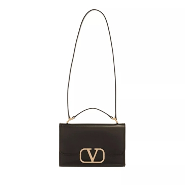 Valentino Garavani V-Logo Shoulder Bag Black