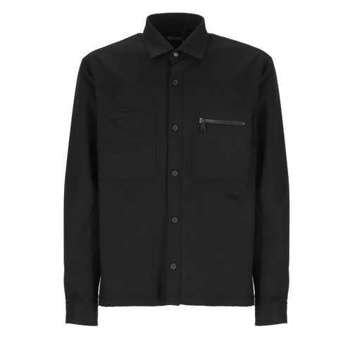 Zegna Chemises Wool Shirt Black