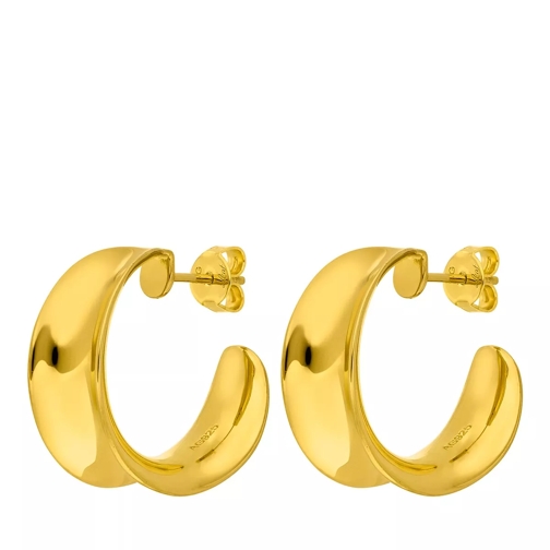 Leaf Earring 80´s, Silver gold plate Orecchini a cerchio