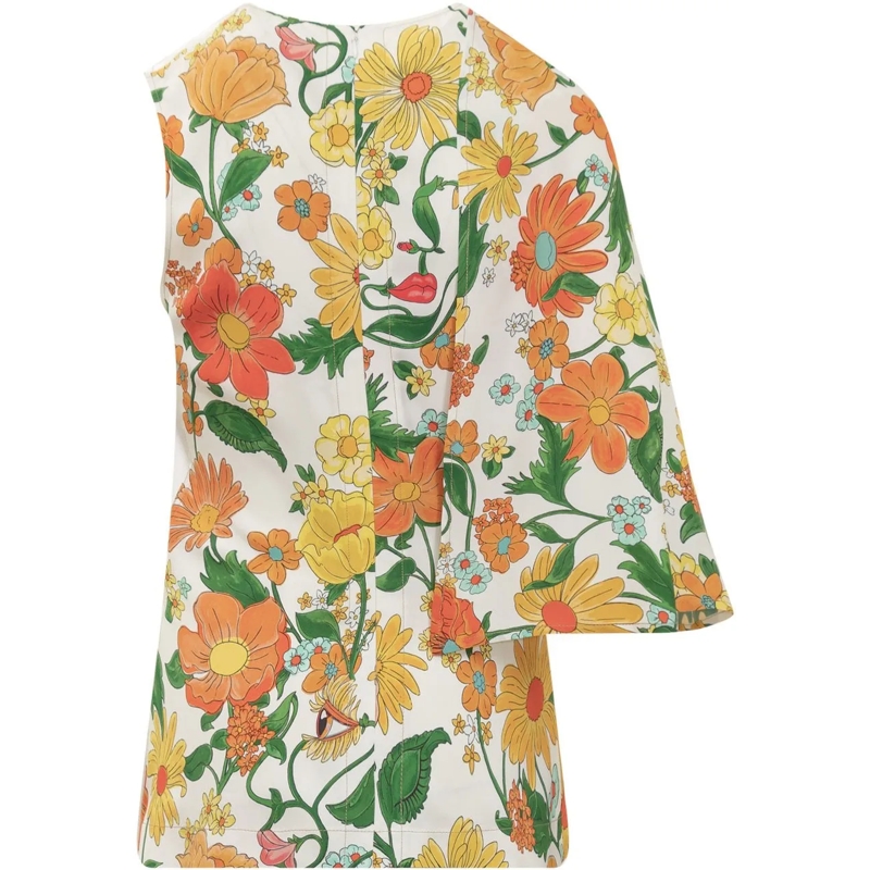 Stella McCartney Haut à manches longues Top Flower weiß(Image 2)