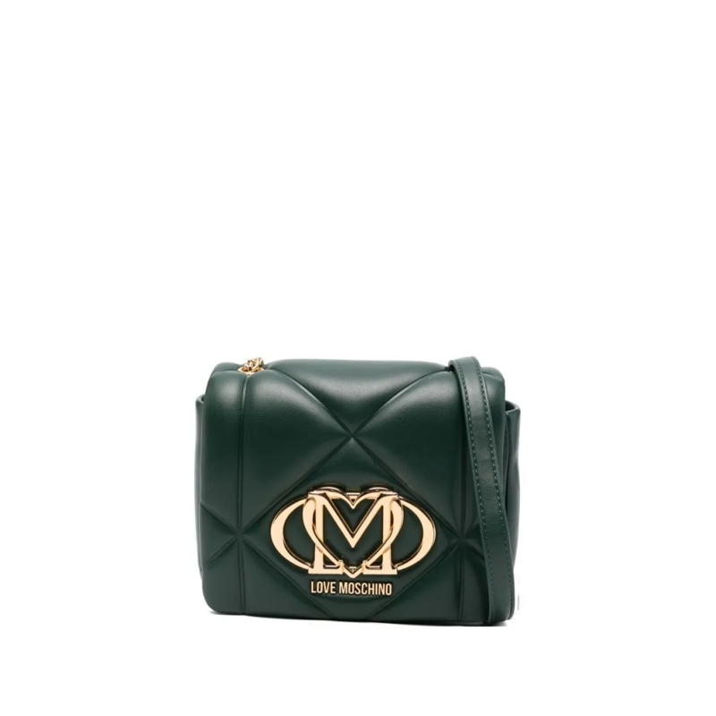 Love Moschino Schultertasche Quilted Green Shoulder Bag Black