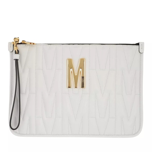Moschino Clutch White Handväska med väskrem
