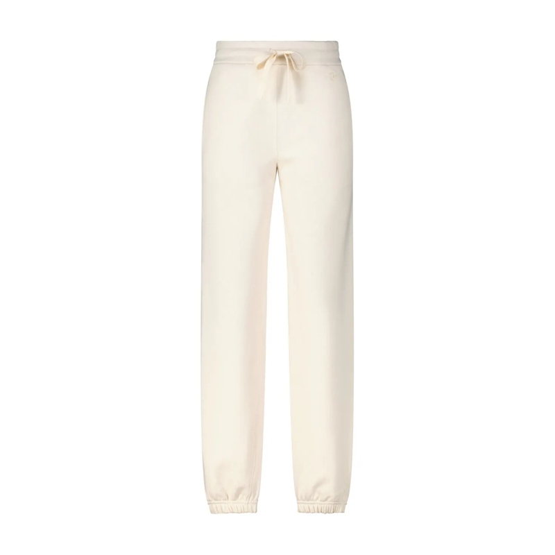 Jil Sander Pantalons décontractés Sweatpants mit Logo-Stickerei Creme