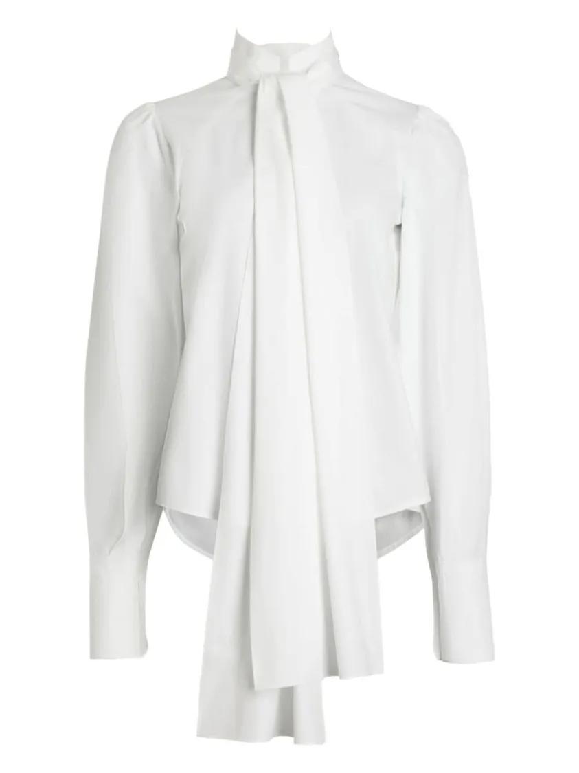 Thumbnail - Patou - White Organic Cotton Bow Shirt - Größe 36 - weiß