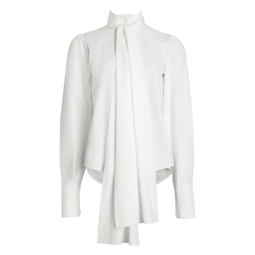 Patou Chemisiers White Organic Cotton Bow Shirt White