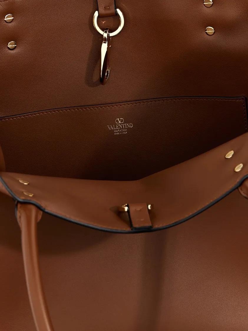 Valentino Garavani Shoppers & Totes 'Vlogo Side' Shopping Bag in bruin