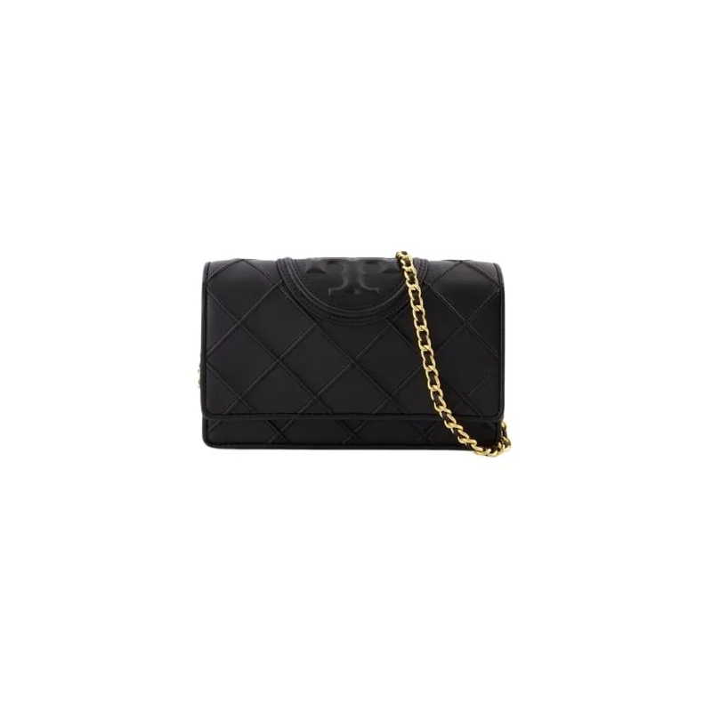 Tory Burch Portefeuille sur chaîne Fleming Chain Wallet Black(Image 2)