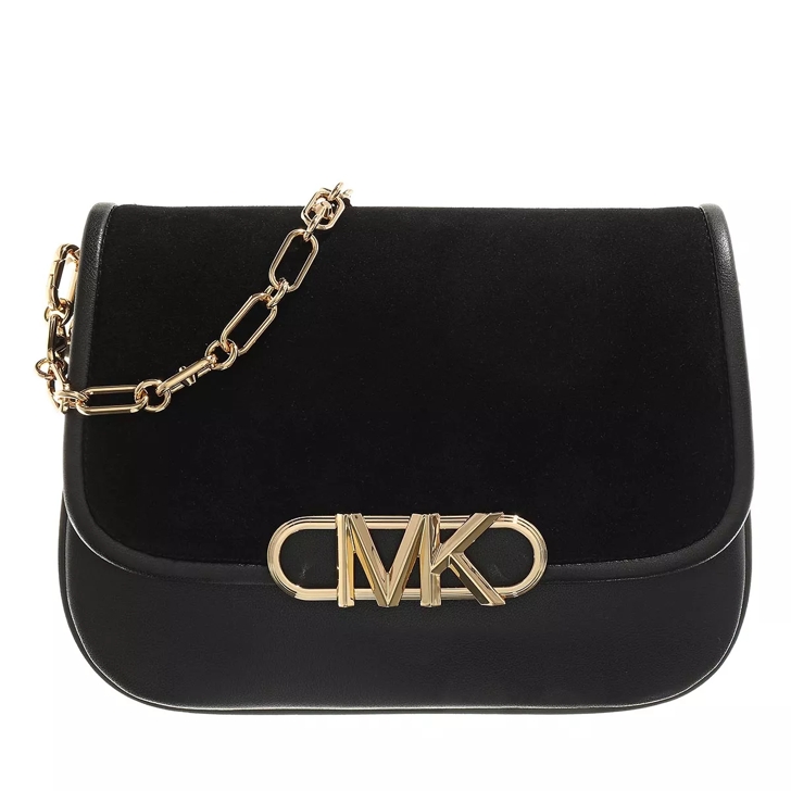 Michael kors black saddle bag sales