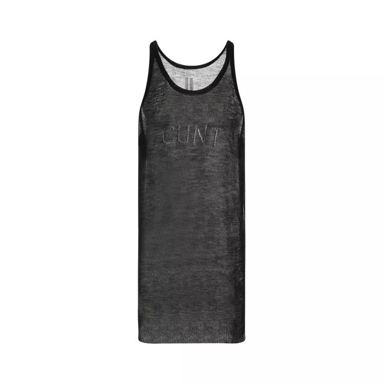 Rick Owens - Black Wool Cunt Tank Top - Größe ONE SIZE - black