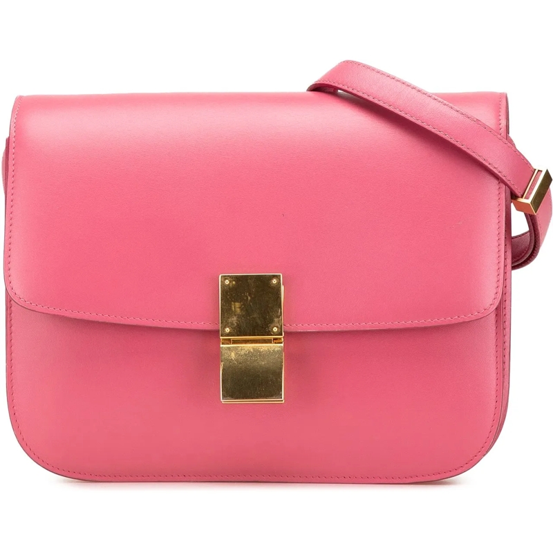 Celine Schultertasche Medium Calfskin Classic Box rose