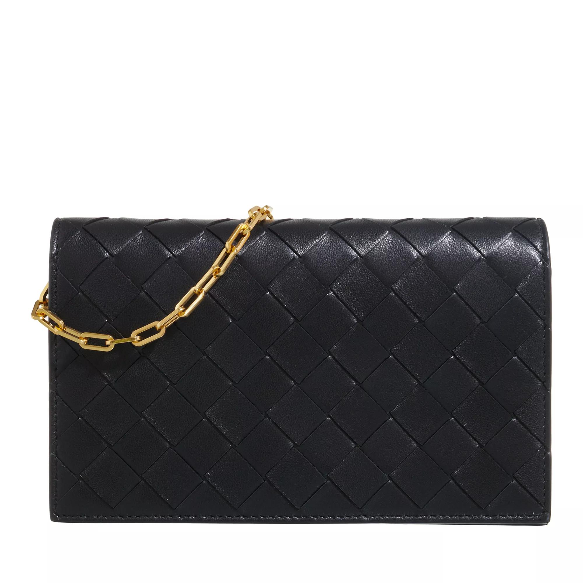 Bottega Veneta Pochettes - Chained Mini Crossbody Bag Intrecciato - Gr. unisize - in Schwarz - für Damen