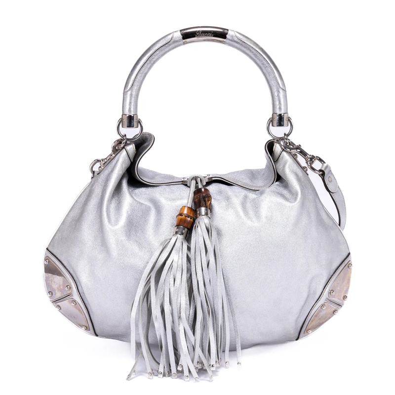 Gucci Crossbody Bag Babouska Tassel silber