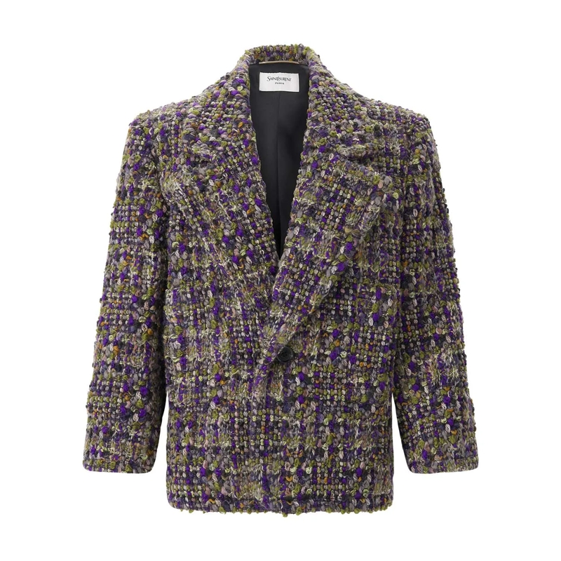 Saint Laurent Blazer Blazer aus Tweed mehrfarbig