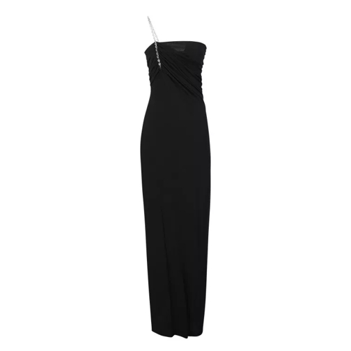 Givenchy G Chain Off-The-Shoulder Evening Wear Dress Black 