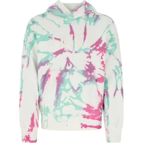 Amiri  Amiri Logo Tie-Dye Hoodie Sweatshirt weiß