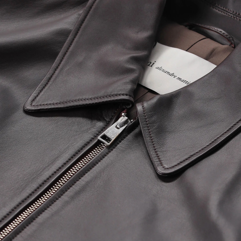 AMI Paris Jacke Jacke aus Leder braun(Image 3)