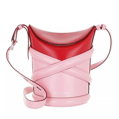 Alexander McQueen The Curve Crossbody Bag Pink Bucket Bag
