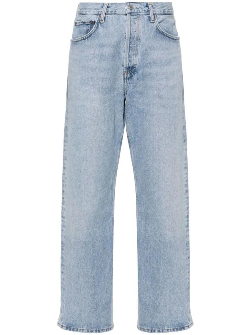 Thumbnail - Agolde - Fran Low-Rise Straight-Leg Jeans - Größe 28 - blau