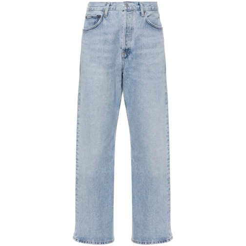 Agolde Jeans Fran Low-Rise Straight-Leg Jeans Blue