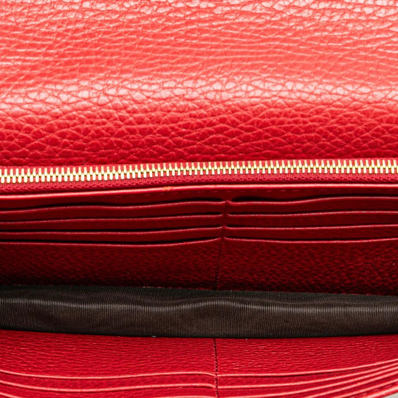 Thumbnail - Gucci Hobo Bags - Leather Interlocking G Dollar Wallet on Chain - Gr. unisize - in Rot - für Damen