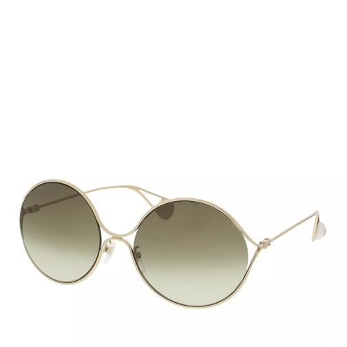 Gucci GG0253SA-002 60 Sunglass WOMAN METAL GOLD Sonnenbrille