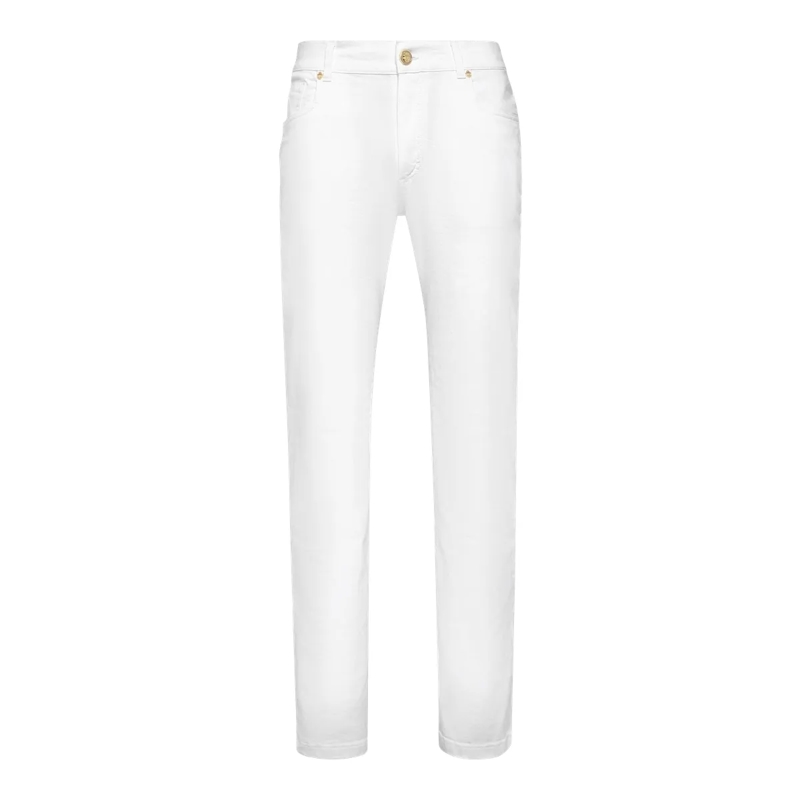 BILLIONAIRE Jeans mit geradem Bein Jeans Regular Fit Double B weiss