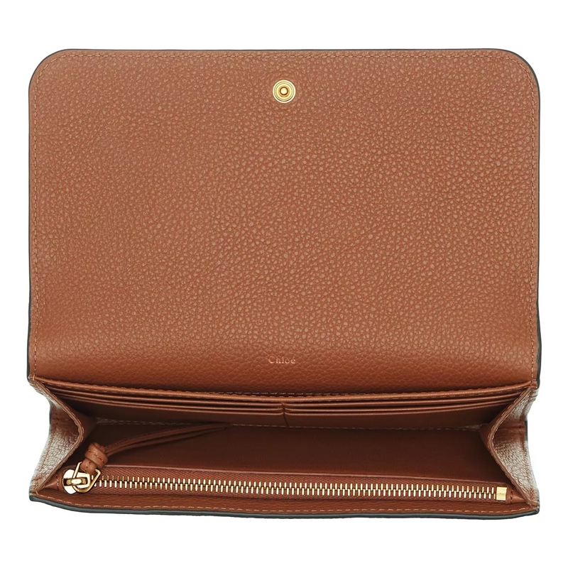Chloé Kontinentalgeldbörse Open Fold Continental Wallet Brown(Image 5)