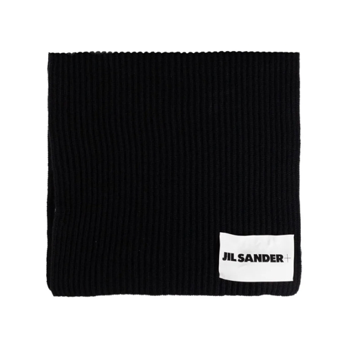 Jil Sander Lichtgewicht Sjaal Black Logo Scarf Black