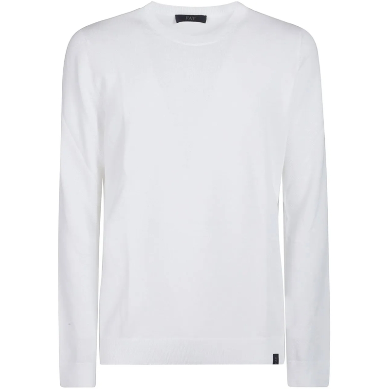 Fay Sweat-shirt Sweater White weiß