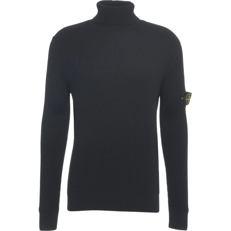 Stone Island  Turtleneck sweater with logo schwarz