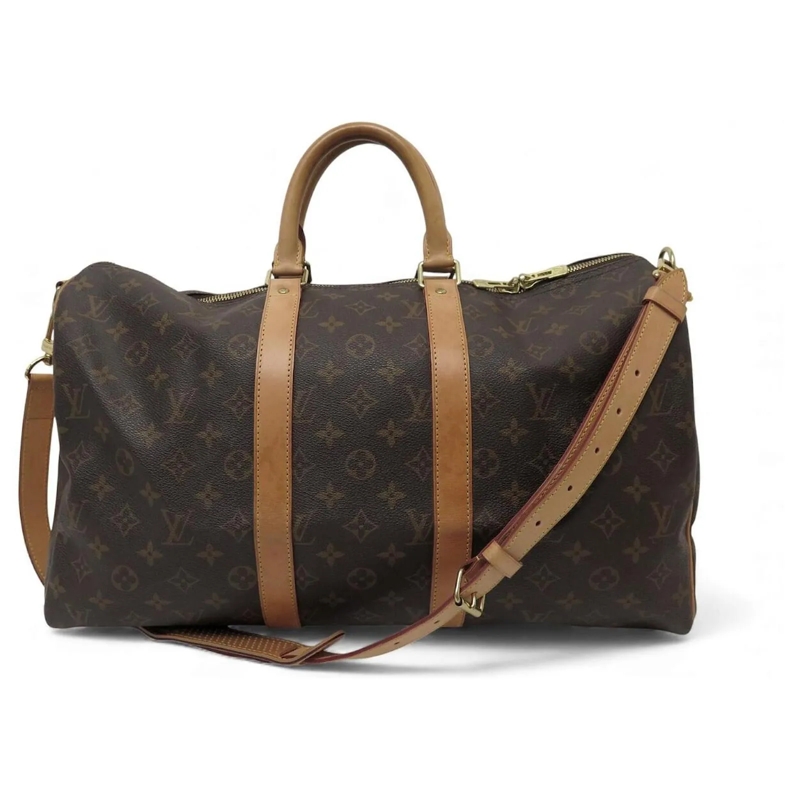 Louis Vuitton Weekender LOUIS VUITTON KEEPALL 45 MONOGRAM BANDOULIERE REIS braun