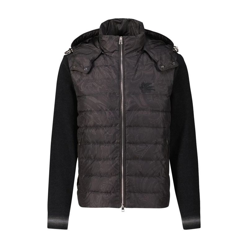 Etro Overgangsjas Strickjacke mit Westen-Aufsatz schwarz