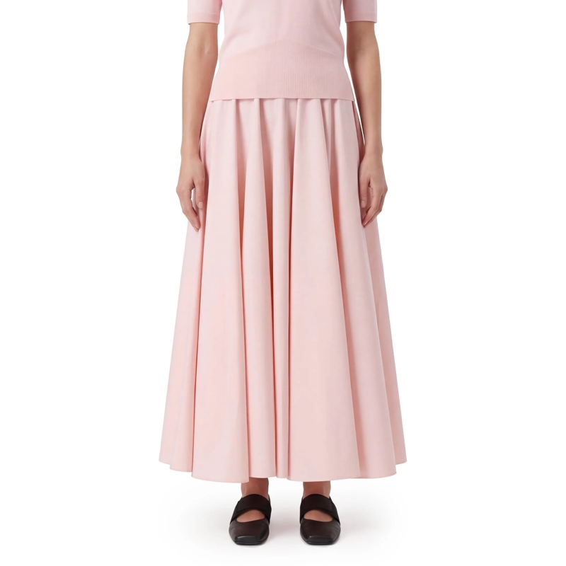 Givenchy Maxirock Midirock aus Baumwolle pink(Image 2)