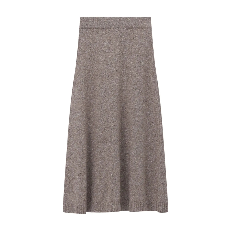 WEEKEND Max Mara Maxirock Midirock Aloa aus Woll-Seiden-Mix braun(Image 2)