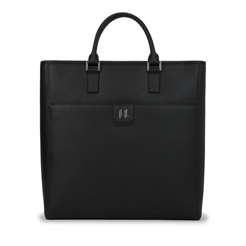 Karl Lagerfeld Shopper K/Monogram Tote Bag aus Leder Handtasche schwarz